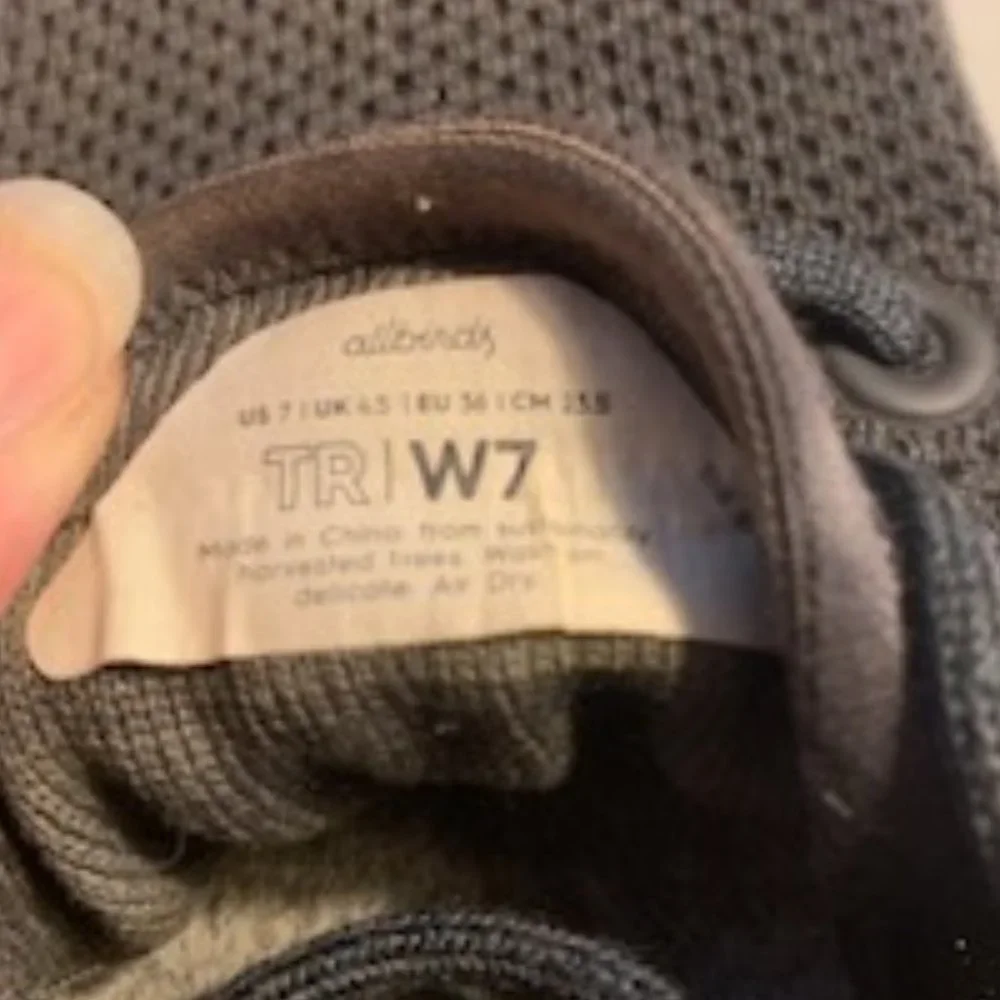 Allbirds  Charcoal/Black Tree Runners